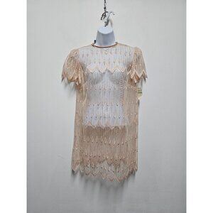 Argent Fille Ltd USA Made Vintage 9/10 Women's Lace Embroidered Dress